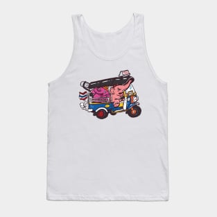 Elephant riding tuktuk Tank Top